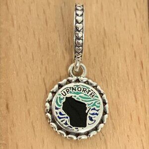 Pandora Michigan Genuine Up North WJ Charm, S925 Silver Bracelets